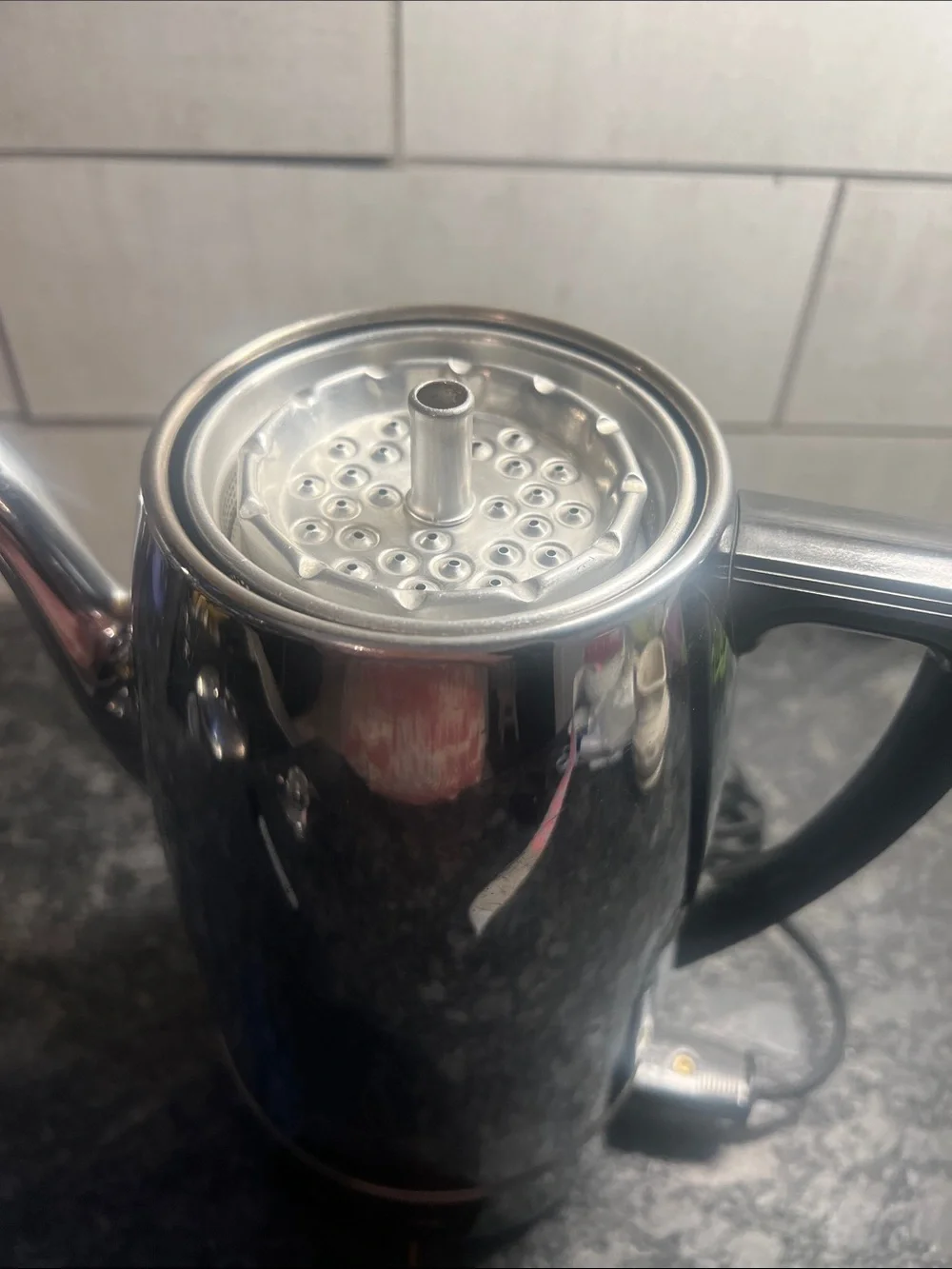 COFFEEMATIC Stainless Steel Electric coffee pot. Still very shiny like new.